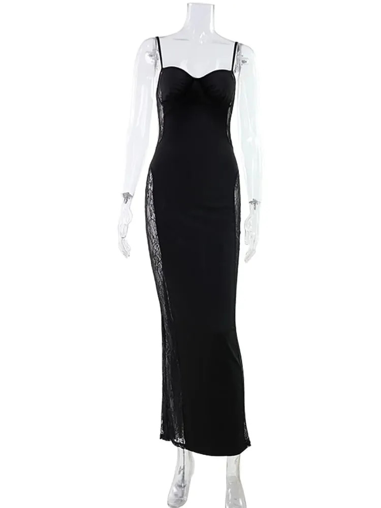 Renda retalhos camisolas sólido dividir vestidos femininos hip envoltório bainha moda chique roupas de festa sexy clube na moda feminina