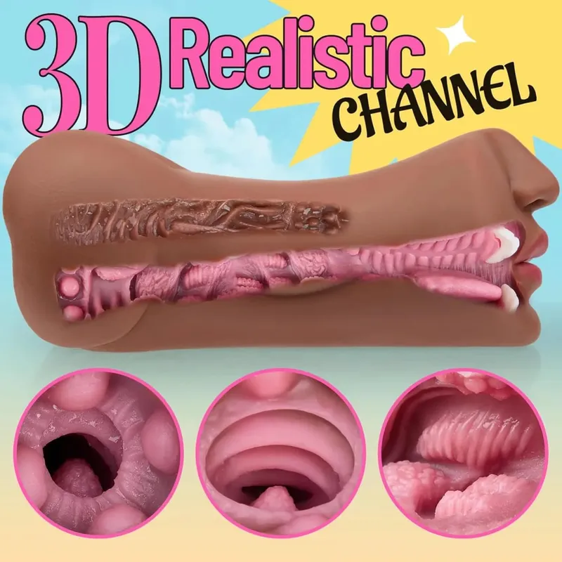 3 IN 1 Artificial Real Pussy Oral Anal Vagin Male Masturbator Deep Throat Blowjob Massager Masturbator Adult Sex Toys for Men