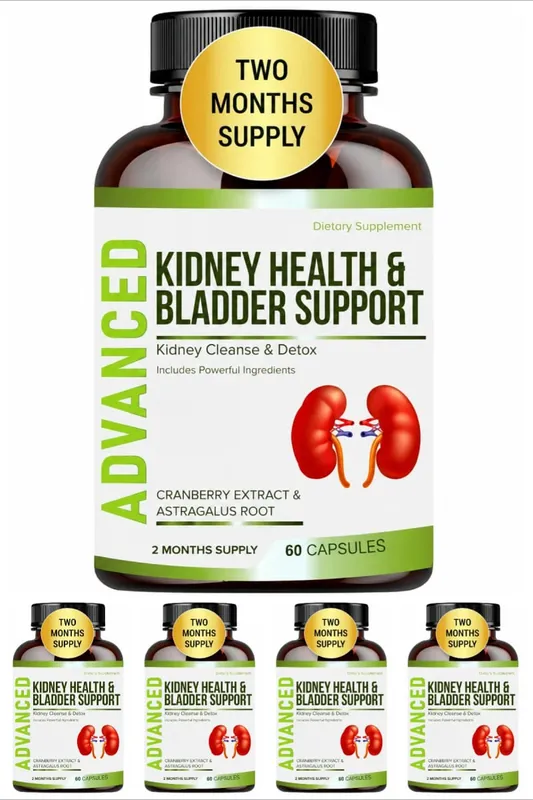 Kidney Support Supplement for Kidney Restore with Chanca Piedra Cranberry Juniper Berries for Detox and Bladder Health 60 Count