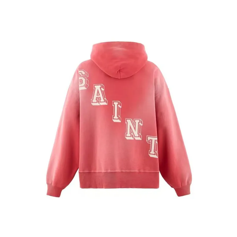 26SS New SAINT Mxxxxxx BABY MICHAEL HOODIE High-Street Oversized Cotton Hooded Sweater Printed Washed Hoodies For Men