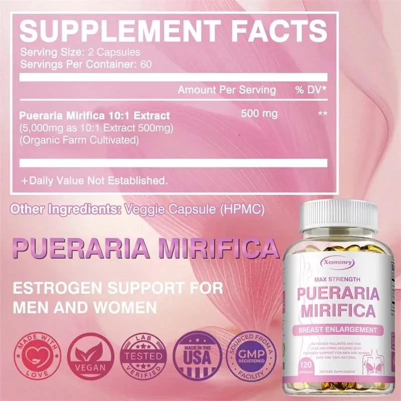 Pueraria Mirifica - Supports Overall Female Health Promotes Breast Development Balances Estrogen Metabolism Non-GMO