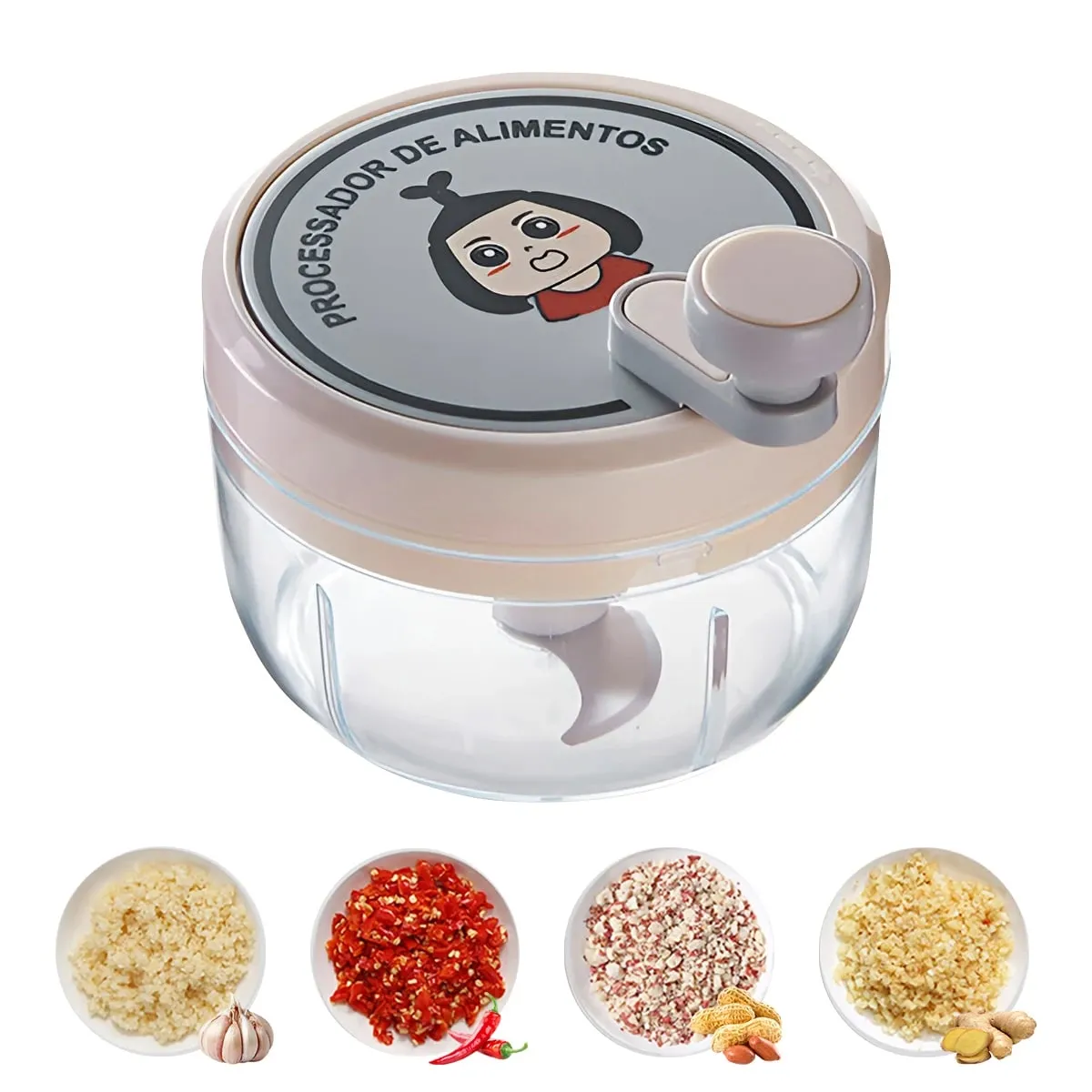 Garlic Crusher Highly Efficient Masher Chopper for Home Multifunctional Manual Grinder with Safe Blades — image 11