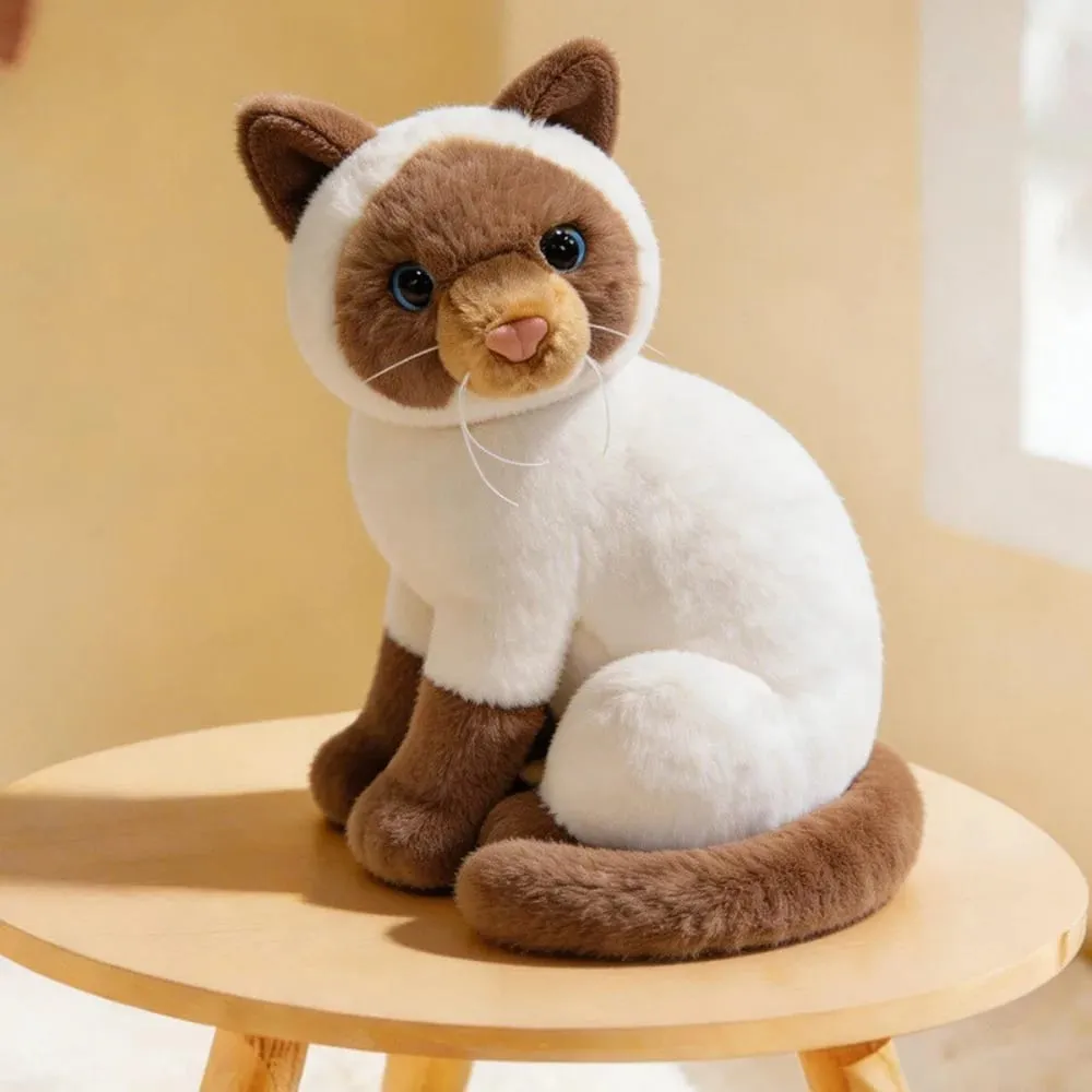 Plush Material Animal Body Pillow 10inch Soft Texture Poultry Throw Pillows Cute Design Cat Pattern Animal Cushion Doll Toys