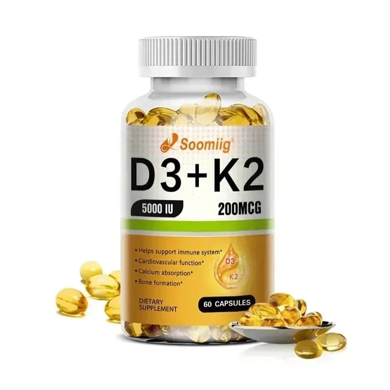 Vitamin D3 K2 - Vitamin D3 5000 Iu & K2 As MK-7 200 Mcg - with Magnesium Zinc Immune & Mood Support for Bone & Teeth Health