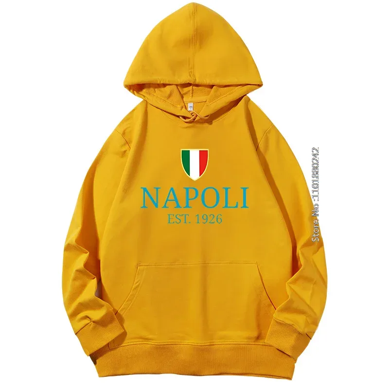 Italy Soccers Champions Napoli Souvenir Graphic Hooded Sweatshirts Spring Autumn New In Hoodies & Sweatshirts Men's Sportswear