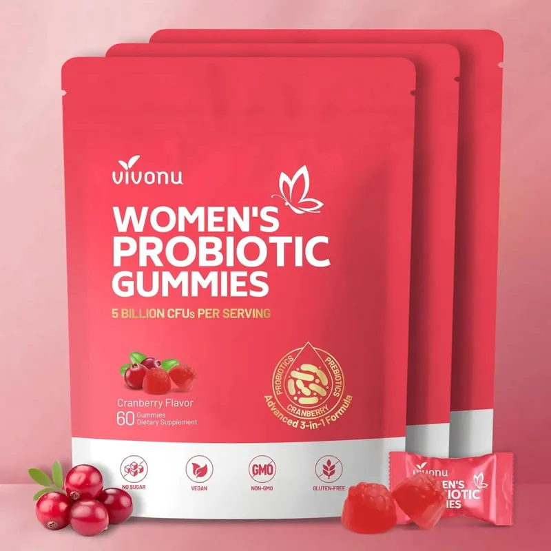 Probiotic for Women Probiotic Gummies Feminine Daily Wellness Balance Ph Gummies Cranberry Probiotics Health Yeast Ph Balance — image 9