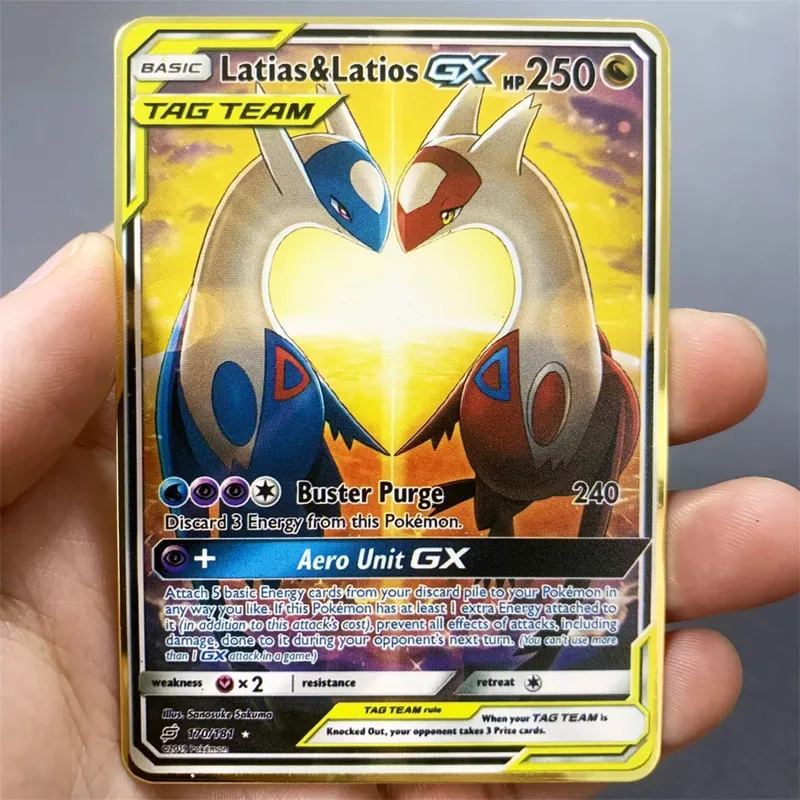 İngilizce Metal Pokemon Kartları DIY Arceus Mewtwo Charizard Pikachu Parlak Demir Pokémon GX Vmax EX Oyunu Çocuk Koleksiyonu Kart Oyuncak Hediye