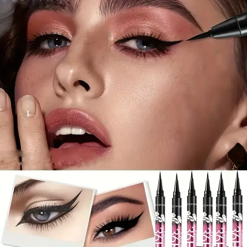 3pcs/5pcs Waterproof Black Eyeliner Pencils-Smudge-Proof Long-Lasting &Beginner-Friendly Eye Makeup