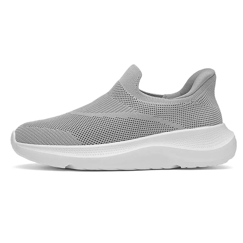 Breathable Knit Slip on Platform Walking Shoes Sports Magaan na Non Slip Cushion Casual Sneakers para sa Mga Lalaki Babae Mataas na Kalidad