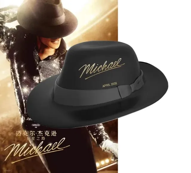 In Stock Official Michael Jackson Superstar Road Movie Merchandise Microphone Cup Water Bottle Hat Shaped Popcorn Bucket