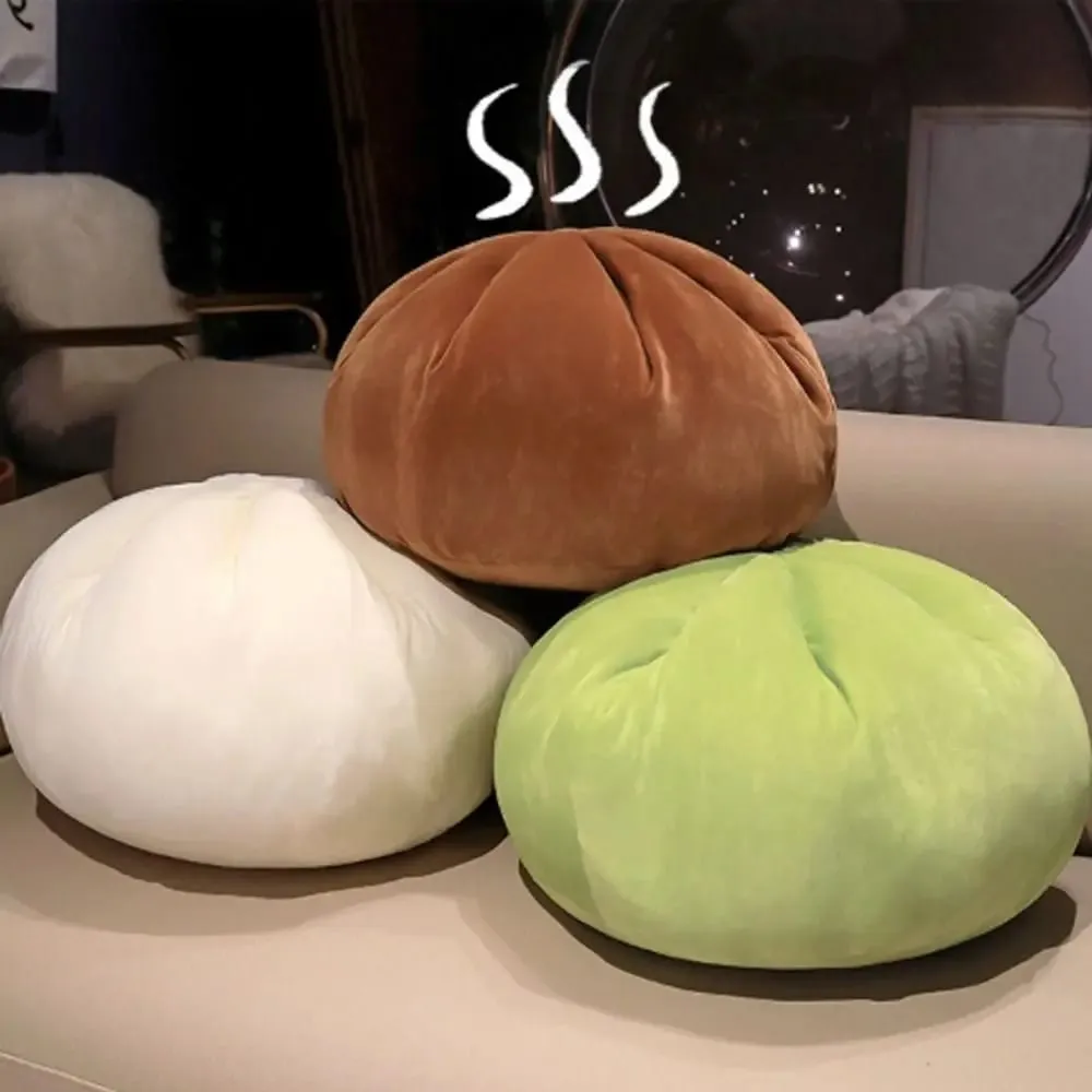 Portable Material Steamed Bun Cushion PP Cotton Filled 45cm Size Throw Pillows Cute Design Soft Texture Cushion For Men