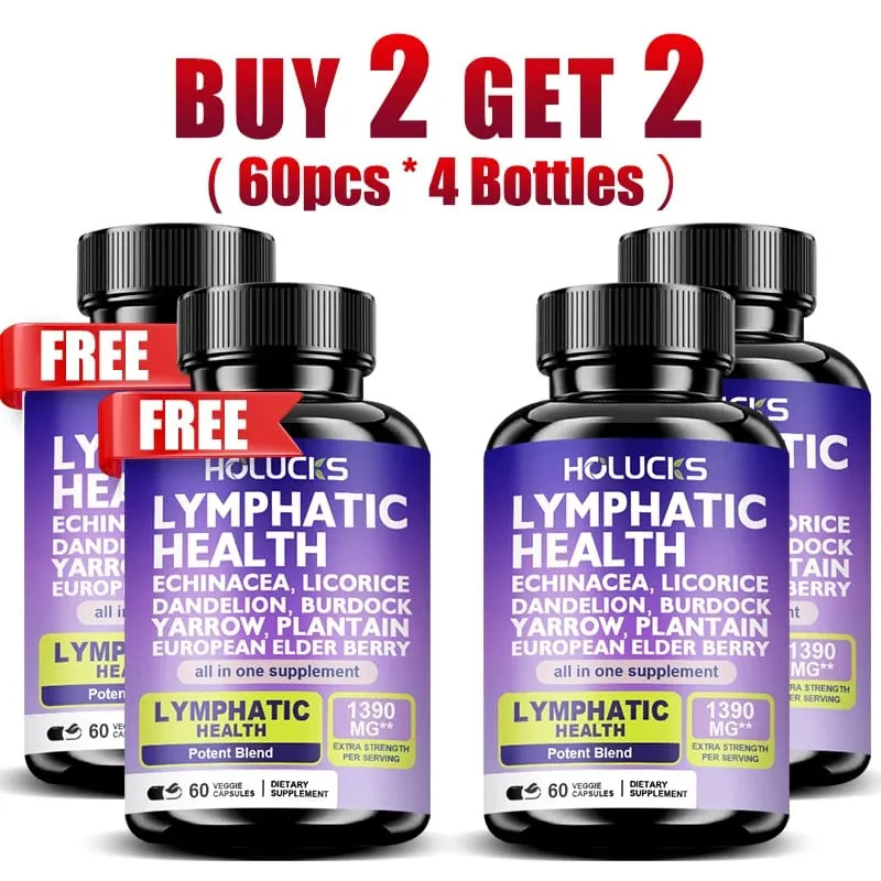 Buy 2 Get 2 Free! Pure Lymphatic Health Capsules Support Reduces Swelling Boosts Detox & Immune System Improves Circulation