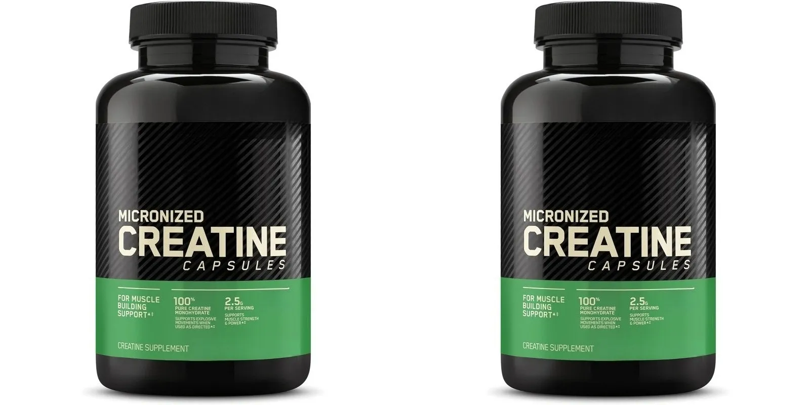 Creatine 2.5g Capsules for Adults - Supports Lean Muscle Fitness & Recovery Non-GMO Gluten-Free Vegan-Friendly 60 Capsules