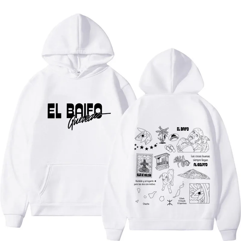 EL BAIFO Album 2026 Tour Graphics Hoodies Men Women Hip-hop Pullover Autumn Winter Loose Casual High Quality Sweatshirts