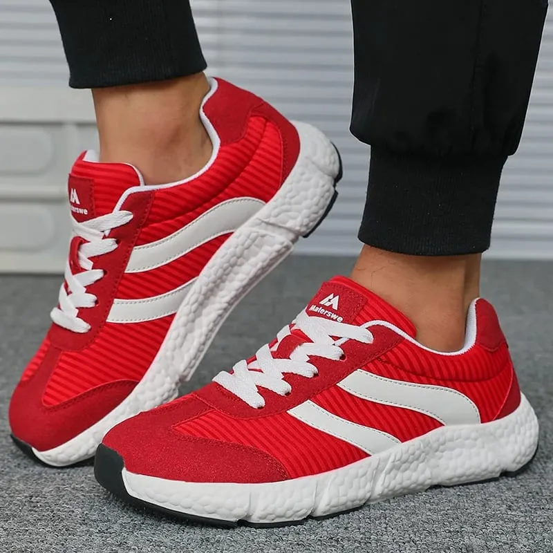 Unisex EVA Soft Sole Running Shoes Lightweight Vintage Multi-Use Sneakers Big Size Breathable Wear Resistant Walking TennisShoes