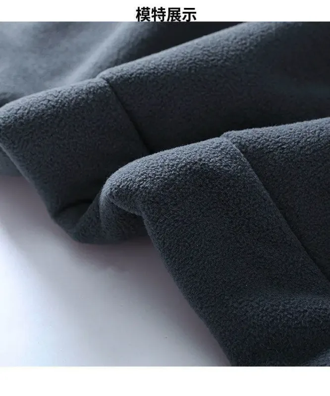 Men Polar Fleece Hooded Jacket 2025 Autumn Winter Men Thicken Warm Parkas Coats Men Soild Color Jackets Male Hoodies Sweatshirt