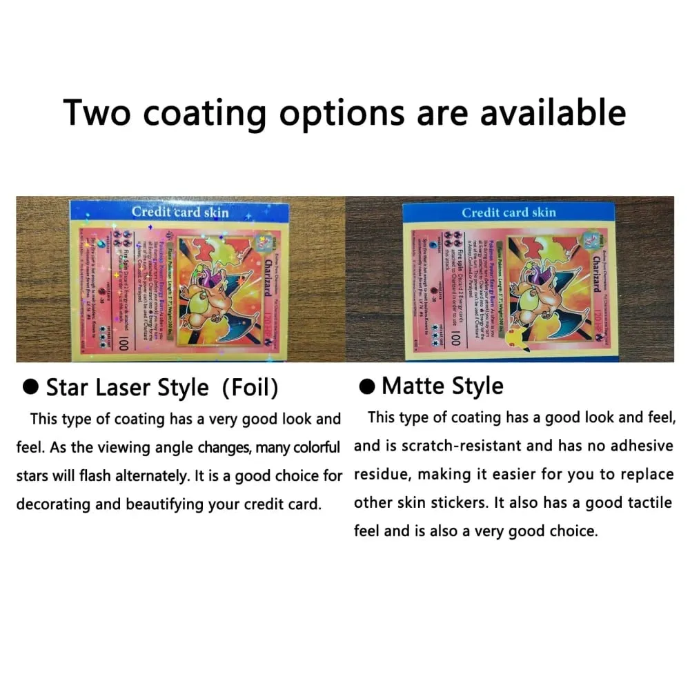 Credit Card Skin Stickers for VISA JCB MasterCard Bank Debit Card and Other IC Magnetic Card Anime Decorate Anti-degaussing