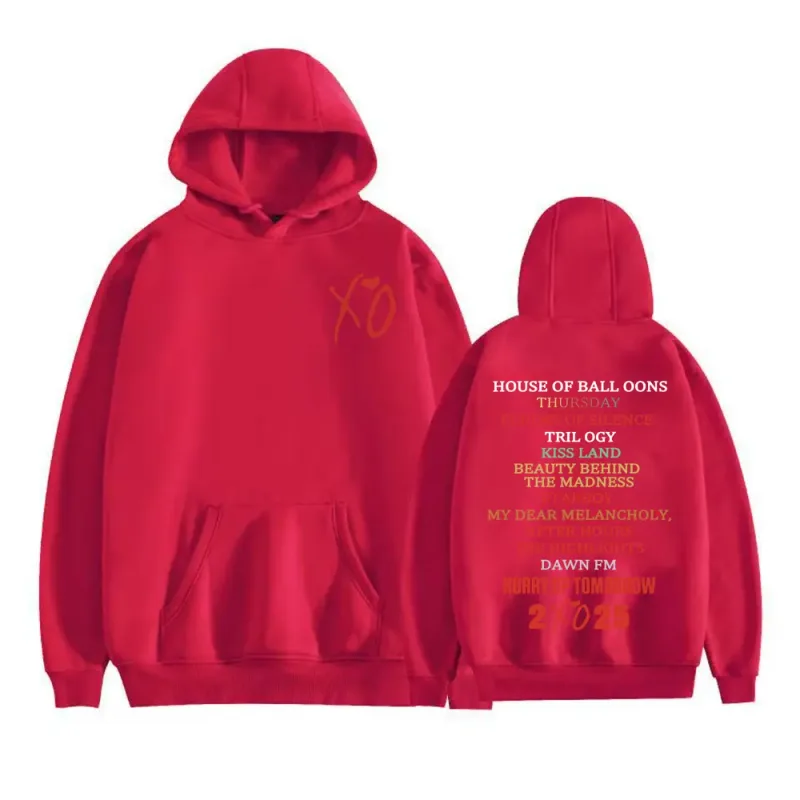 The Weeknd After Hours Album 2025 Print Hoodies Men's Clothing Fashion Hip Hop Street Sweatshirt Fleece Comfort Oversized Hooded