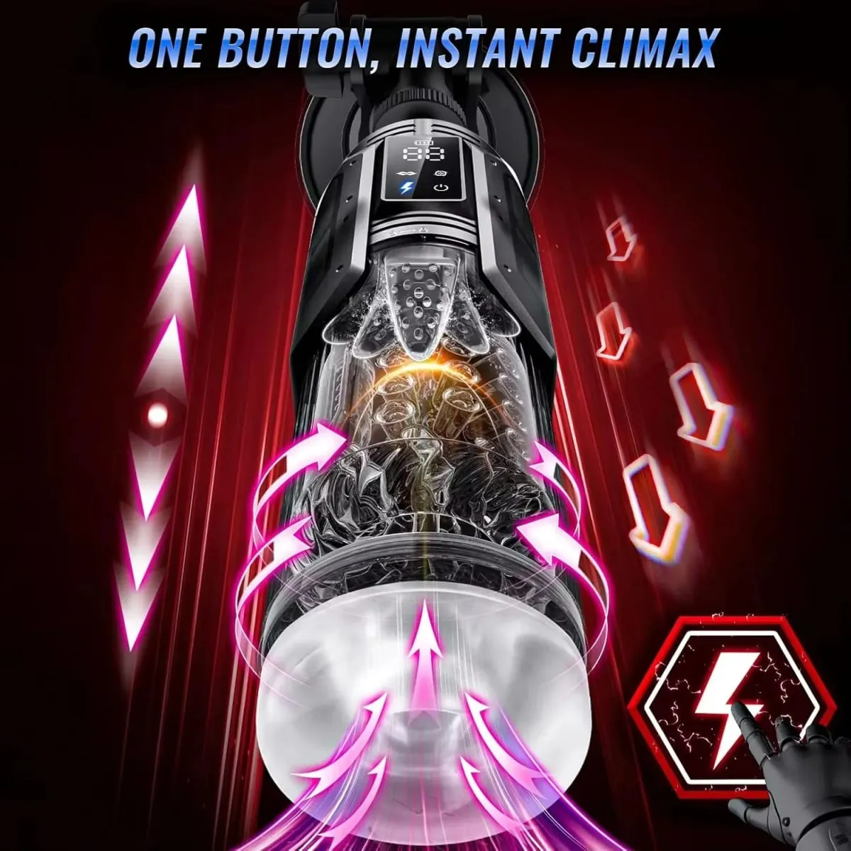 Automatic Male Masturbator Cup 7 Sucking Rotating Licking Thusting APP LED Modes Pocket Pussy Stroker Blowjob Sex Toys For Men