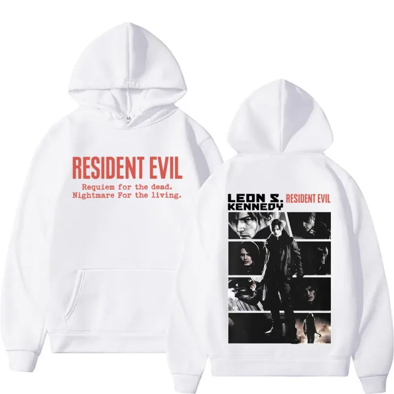 Limited Leon Kennedy Sweatshirts Resident Evil Requiemm Hoodie Pullovers Men Women Fashion Casual Fleece Cozy Hoodies Streetwear