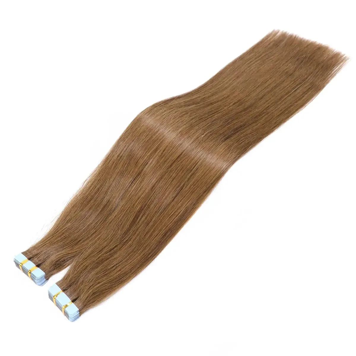 Blonde Highlight Tape In Human Hair Extensions For Women 20Inch Ash Brown Invisible Straight Hair Tape In Extensions 20Pcs/Pack