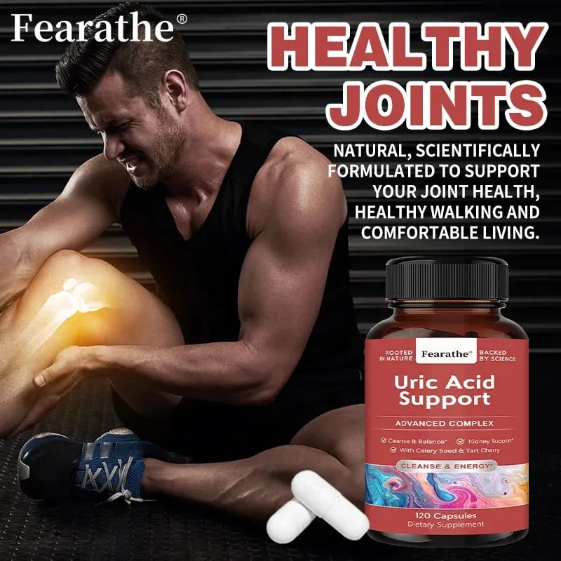 Uric Acid Formula - with Chanca Piedra & Vitamin B6 Uric Acid Detox Cleanse Kidney Health Support Supplement 120 Veggie Capsules