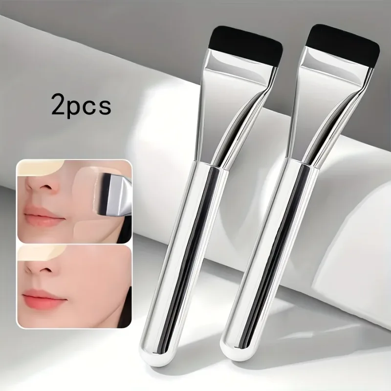 Multi-Use Ultra Thin Foundation Brush Lightweight Face Contour Brush Flat Contour Brush Blending Foundation Cream Makeup Brushes