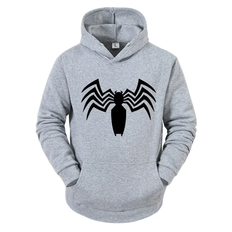 2026 Autumn and Winter New Men's Hoodie Street Fashion Spider Print Sportswear Women's Fleece Casual Fun Hoodie Men's Wear