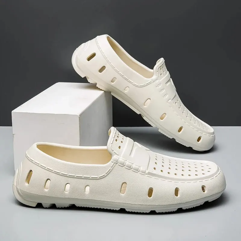 Men's Comfortable Loafers Shoes Leather Shoes Non Slip Driving Shoes Casual Shoes Eva Slippers Non-slip Shoes Big Size 46
