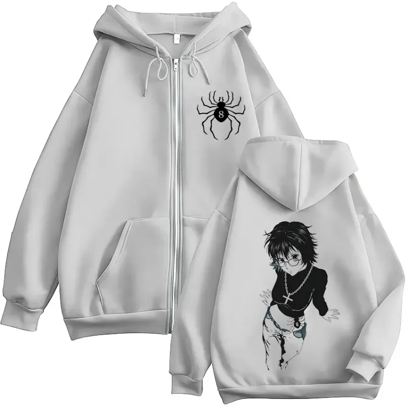Anime Hunter X Hunter Shizuku Phantom Troupe Zipper Hoodies Men's Women Clothing Casual Zip Up Hooded Sweatshirts Jackets Coat