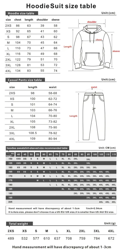 Harajuku Comfortable Funny OTF Letter Print Sweatshirt Sweatpants Suit Men/Women Hoodies+ Trousers Suit Cute 2 Piece Set Clothes