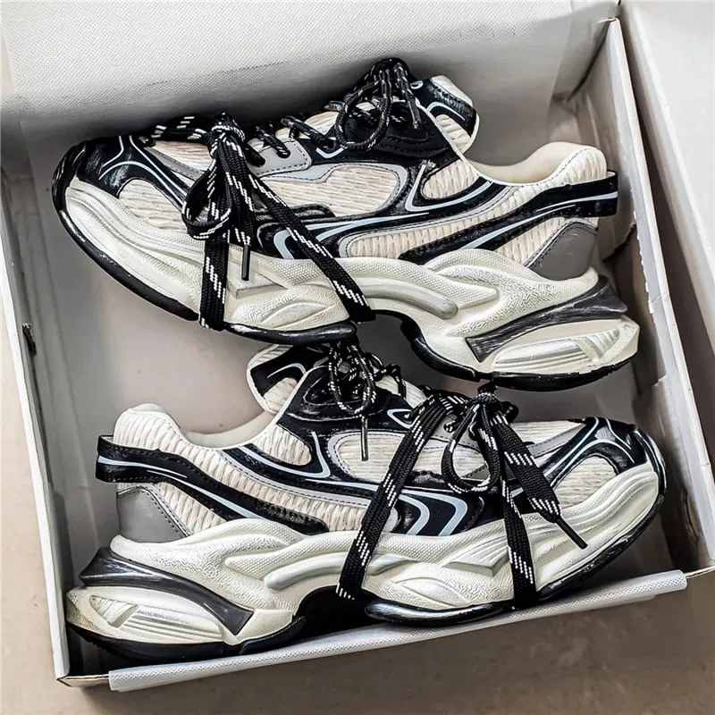 2025 New Women's Shoes Mesh Sneakers Casual Shoes White Couple Dad Shoes Ladies Autumn Star Same Style Flat Sport Anti-slip — image 2
