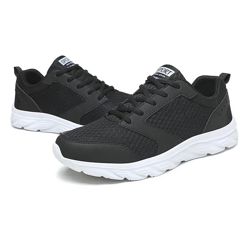 Men's Sneakers Breathable Flats Shoes Men Lace Up Casual Running Sports Shoes Comfortable Man Walking Shoes Tennis Male Sneakers