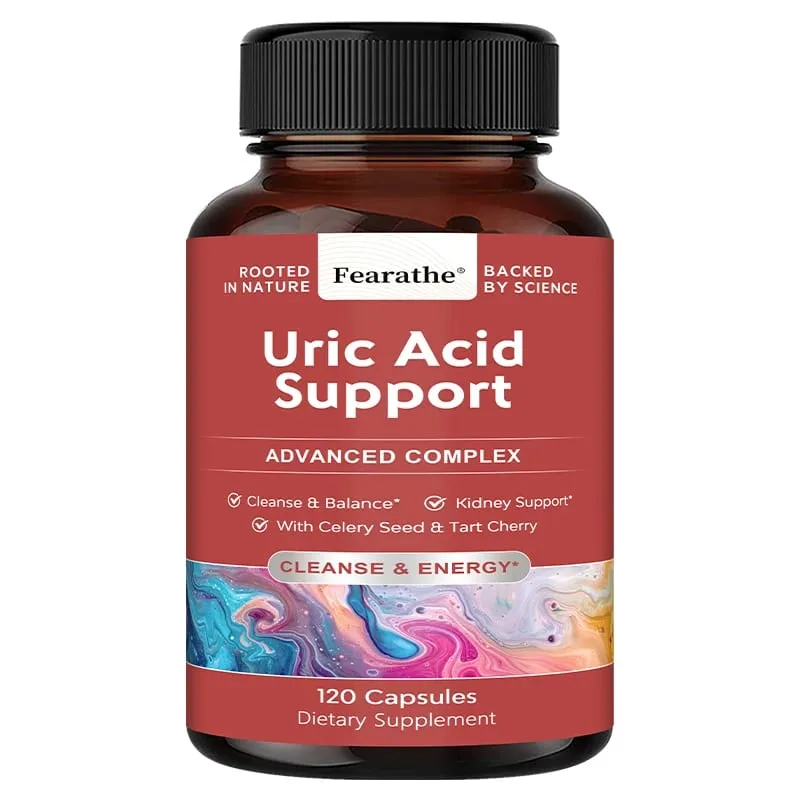Uric Acid Formula - with Chanca Piedra & Vitamin B6 Uric Acid Detox Cleanse Kidney Health Support Supplement 120 Veggie Capsules