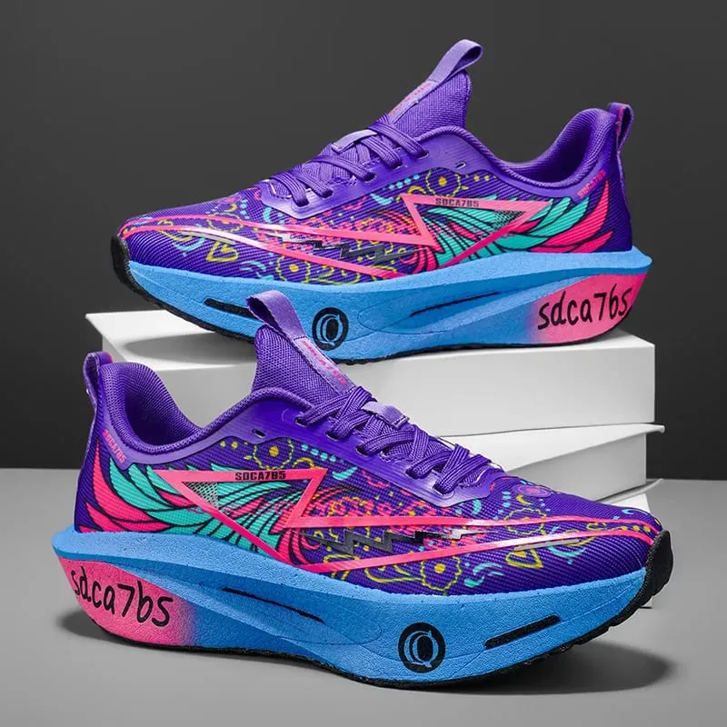 Men's Casual Sports Shoes Breathable Lightweight Road Marathon Shock-Absorbing Running Shoes Unisex Outdoor Casual Shoes Gym Workout Travel Walking Leisure Shoes Versatile and Comfortable Badminton and Tennis Shoes Halloween Christmas Valen
