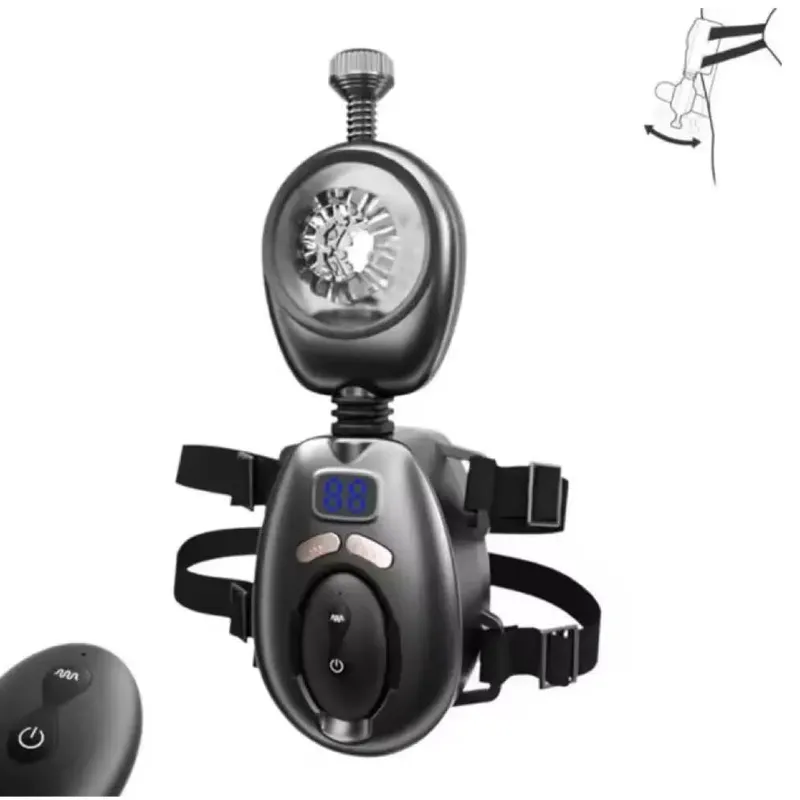 Sex Toys for Men Automatic Swing Male Masturbator with Wearable Belt Thrusting Masturbator Cup Remote Control Adult Supplies