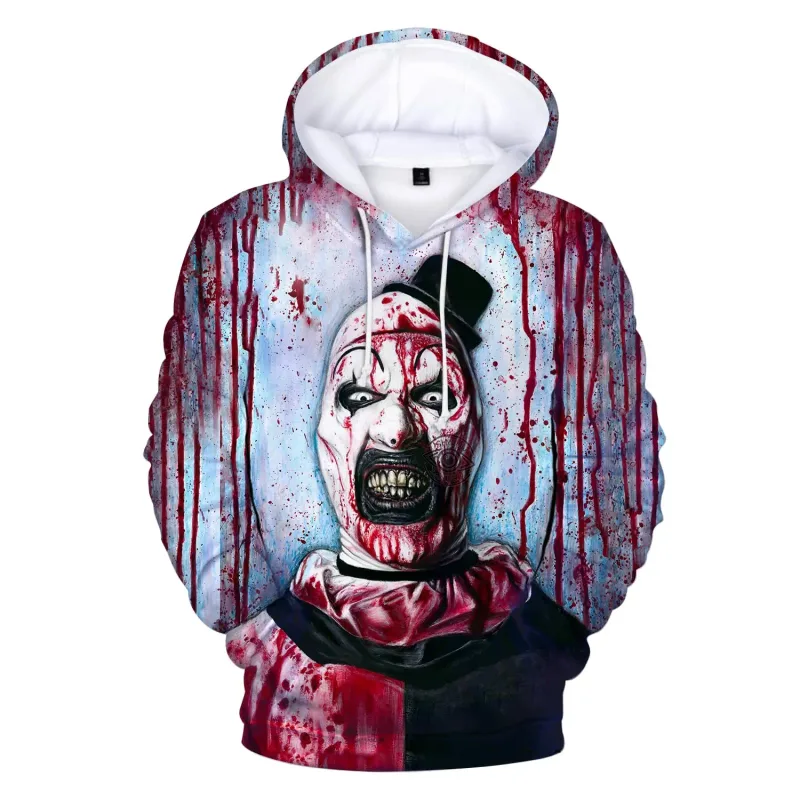 Horror Movie Terrifier 3D Print Hoodies Men Women Casual Streetwear Fashion Hoodie Sweatshirts Pullovers Tracksuits Man Clothing