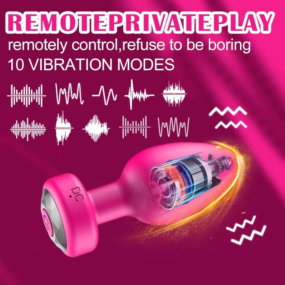Vibrating Silicone Anal Plug Adult Sex Toy With 10 Vibration Modes Male Toy Game Prostate Massager Remote Control Or App Aode