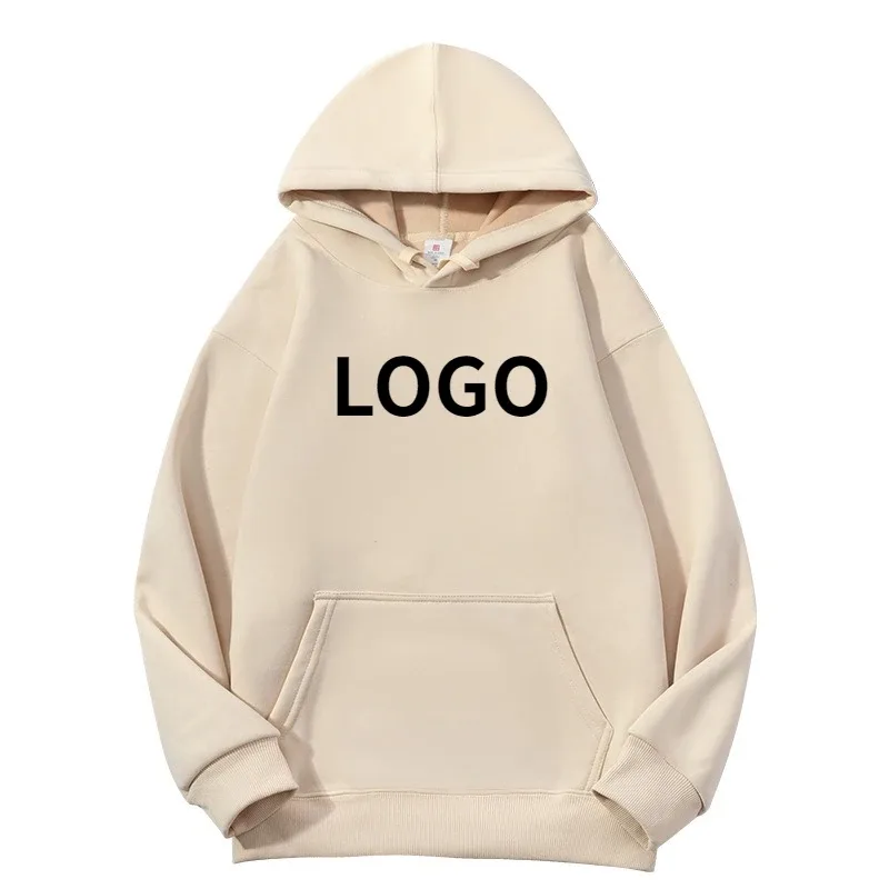 Customize Your Brand Logo Autumn Winter Mens Hoodies High-quality Heavy Weight Cotton Sweatshirt DIY Team Clothing Customization