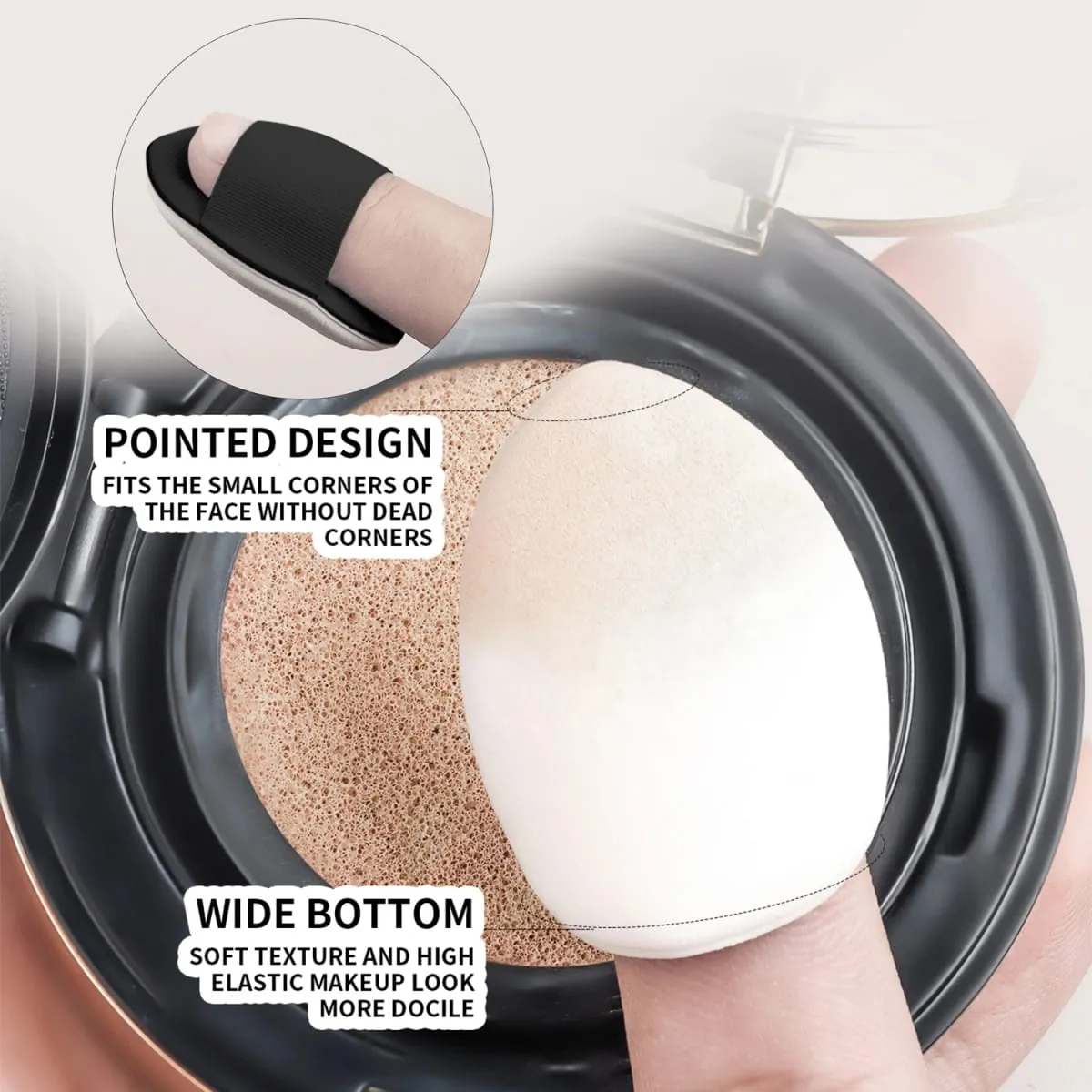 37Pcs Makeup Tool Kit 20Pcs Makeup Brushes With Hairband Wristband Powder Puff Facial Sponge