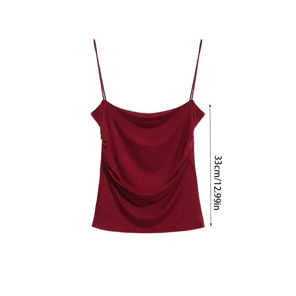 Square Collar Women's Vest with Breast Pads Free Size Beautiful Back Underwear Anti-light Fixed Cup Slim Back Slim Sling Summer