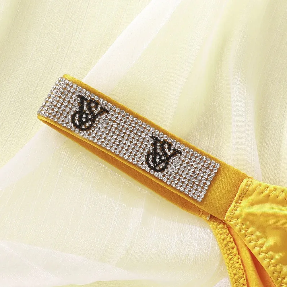 Victoria Secret Hot Sexy Lingerie Set Very Sexy Logo Shine Strap Leopard Print Push Up Bra Shine Script Thong Panty