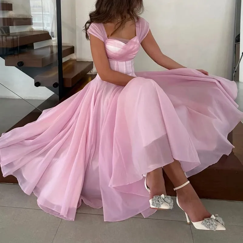 Women Fashion Backless High Waisted Ball Dress Elegant Christmas Party Long Dresses 2025 Sexy Square Neck Sleeveless Mesh Dress