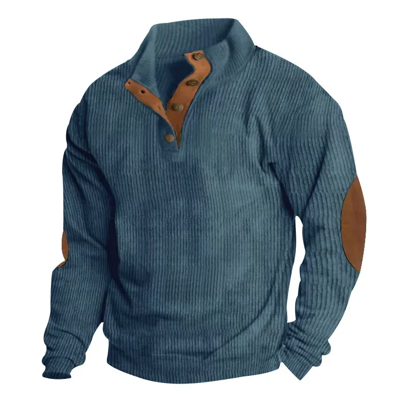 2026 Autumn Winter New Men Corduroy Stand Collar Long Sleeve Jacket Outdoor Casual Sweatshirts