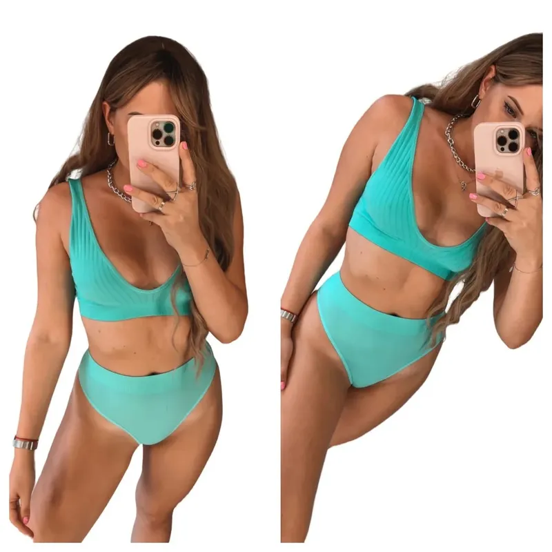 Sömlös BH och Trosor Set Push Up BH Kvinnor Sexiga Underkläder Kvinna Hög midja G-String V-ringad Byst Underkläder Set
