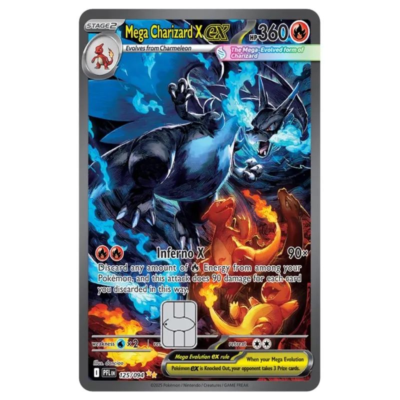 Credit Card Skin Sticker Anti-degaussing Anime Charizard Stickers for VISA JCB MasterCard and Other IC Cards