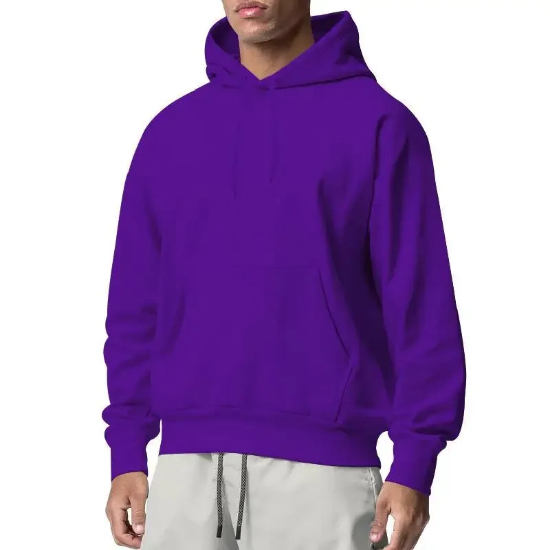 2026 New Men's Fashion Harajuku Hooded Sweatshirts Casual All-match Pullovers Male Streetwear Autumn Winter Fleece Warm Hoodies