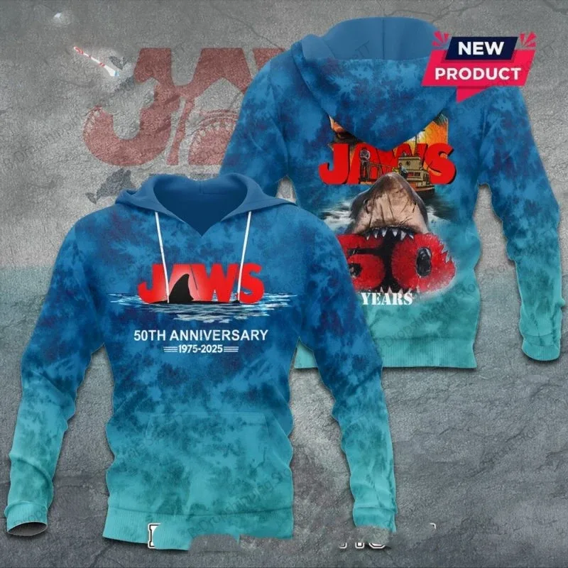 Men Hoodies Jaws Horror Film 3d Print Hoodie Men Women Fashion Hoodies Casual Hoodie Sweatshirt Shark Coat Sudadera Men Clothing