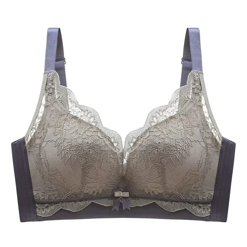 Set Bra Push Up Pakaian Dalam Renda Nirkabel Wanita Set Bra dan Celana Dalam Sejuk Set Lingerie Wanita Penyesuaian Payudara Kecil
