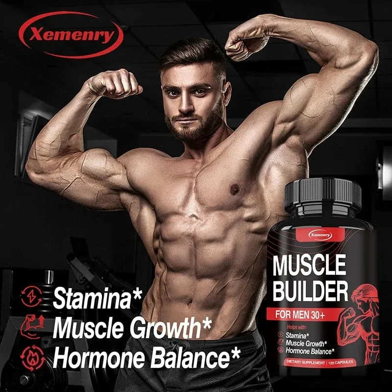 Muscle Builder Supplement - Hormone Balance Muscle Growth and Strength Promote Metabolism Improve Athletic Performance
